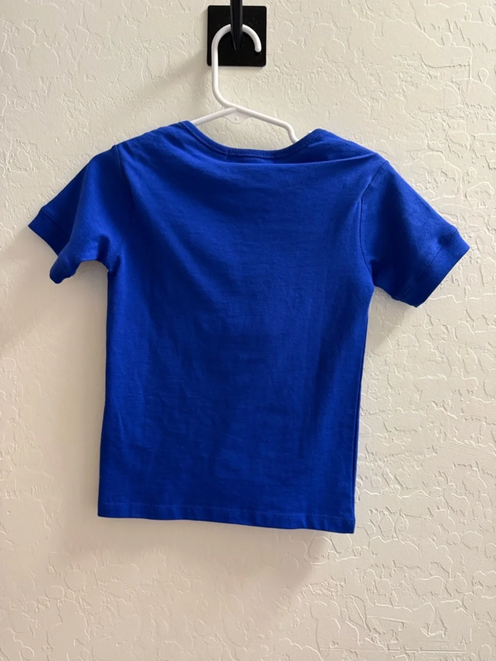 Burberry Royal Blue Short-Sleeve Tee with Plaid Pocket - Picture 4 of 4